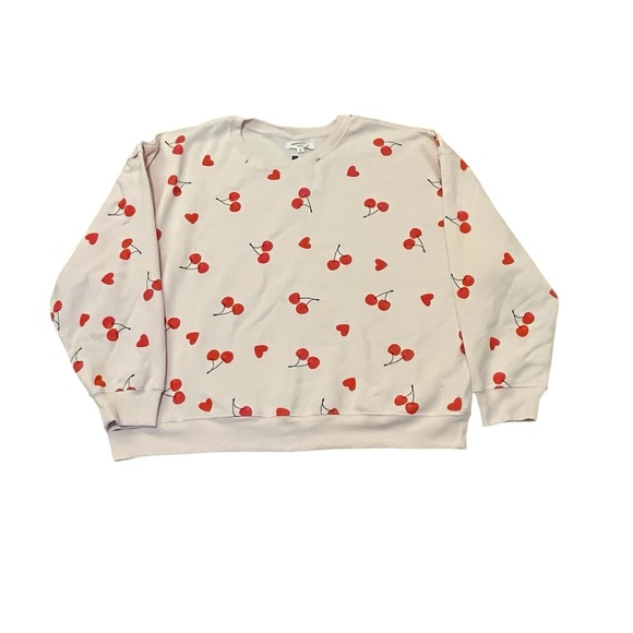 NEW Grayson Threads Pink & Red Cherry Sweatshirt Size: XL - Picture 1 of 6